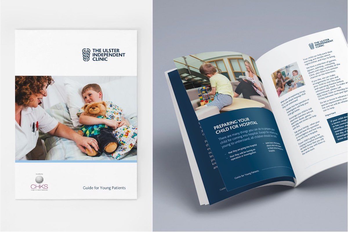 Ulster Independent Clinic Collateral branding and graphic design