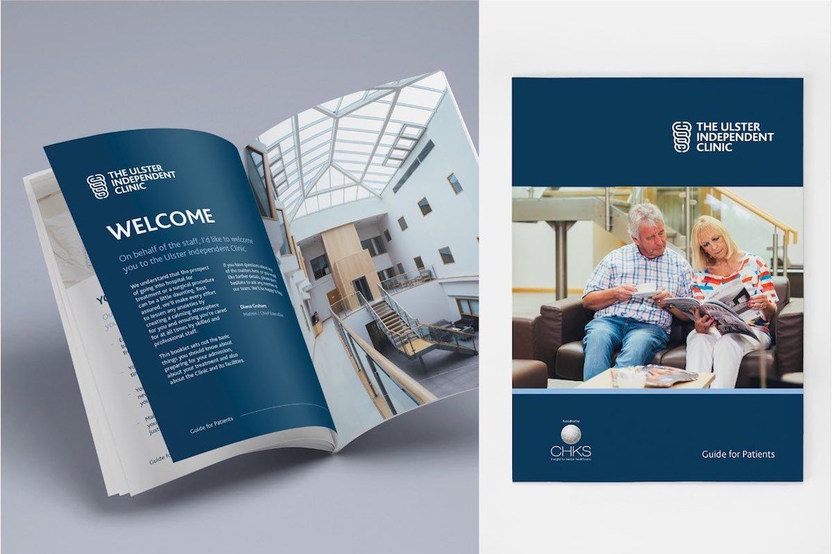 Ulster Independent Clinic Collateral brand and responsive web design